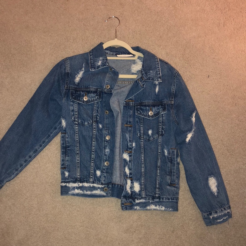 Distressed Denim Jacket